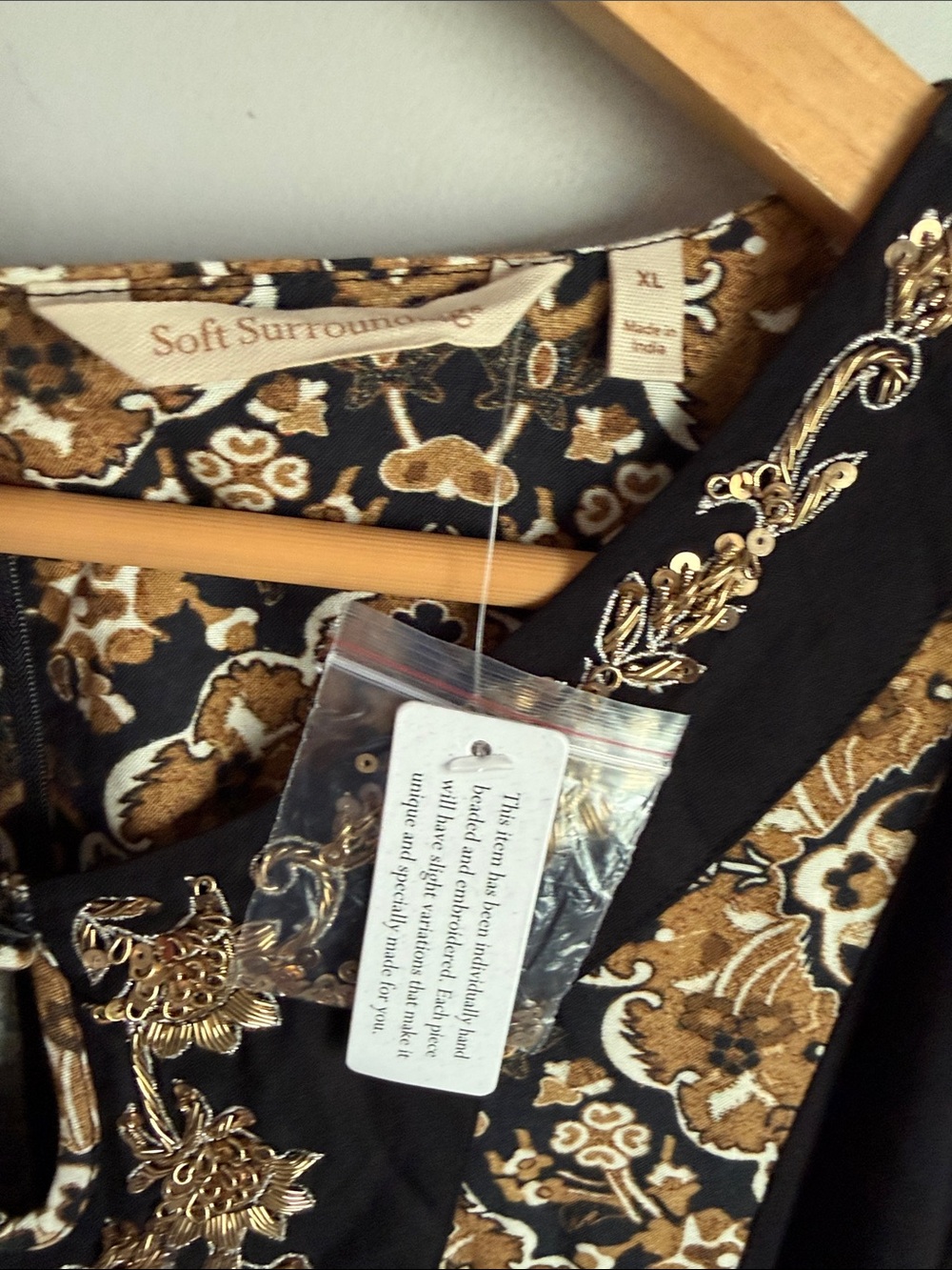 NEW Soft Surroundings Priska Maxi dress in Autumn Tile Boho Artsy XL - Picture 7 of 8